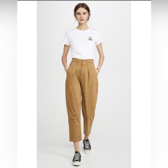 Levis gold twill pleated balloon leg pant jeans Size 25 stretch cotton - Picture 1 of 15